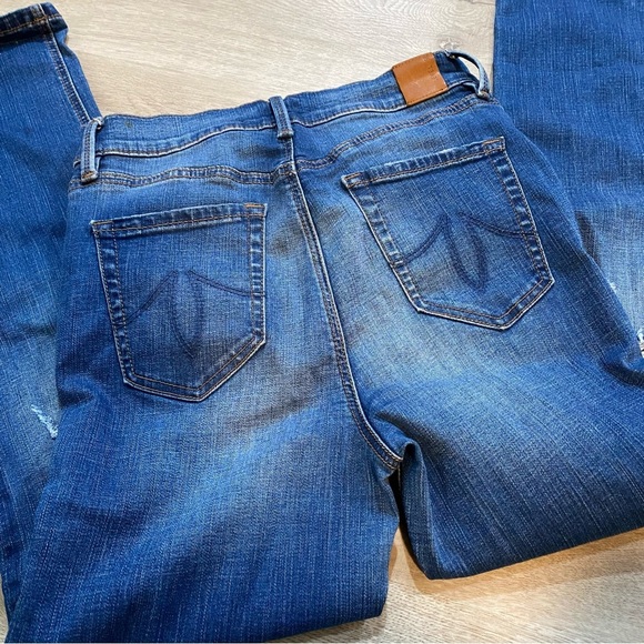 Level 99 Distressed Blue High Waist Jeans - Picture 8 of 12